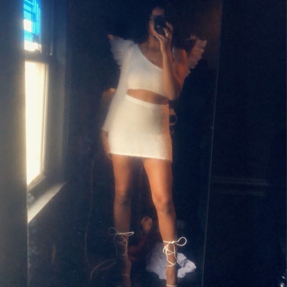 Ivory Eyelash Bodycon Mini Set - Picture 6 of 6